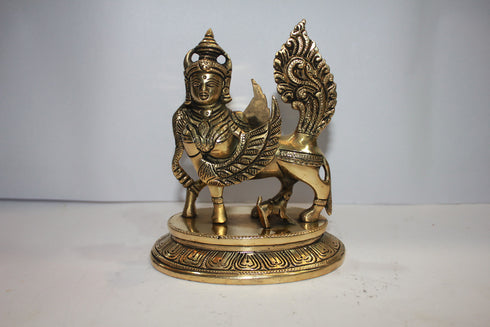 Brass Kamdhenu Cow Statue 1486g